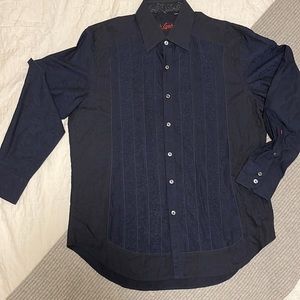 Navy Blue Robert Graham Button Up Men’s Shirt